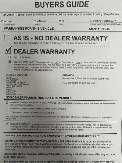 2024 Chevrolet Trailblazer LT