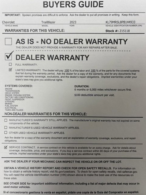 2023 Chevrolet Trailblazer LT