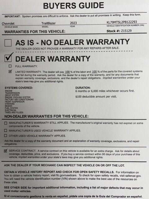 2023 Chevrolet Trailblazer RS