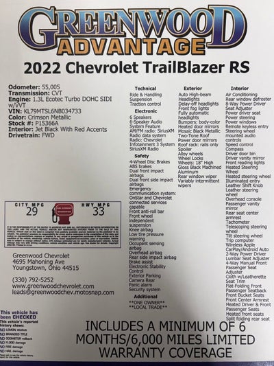 2022 Chevrolet Trailblazer RS