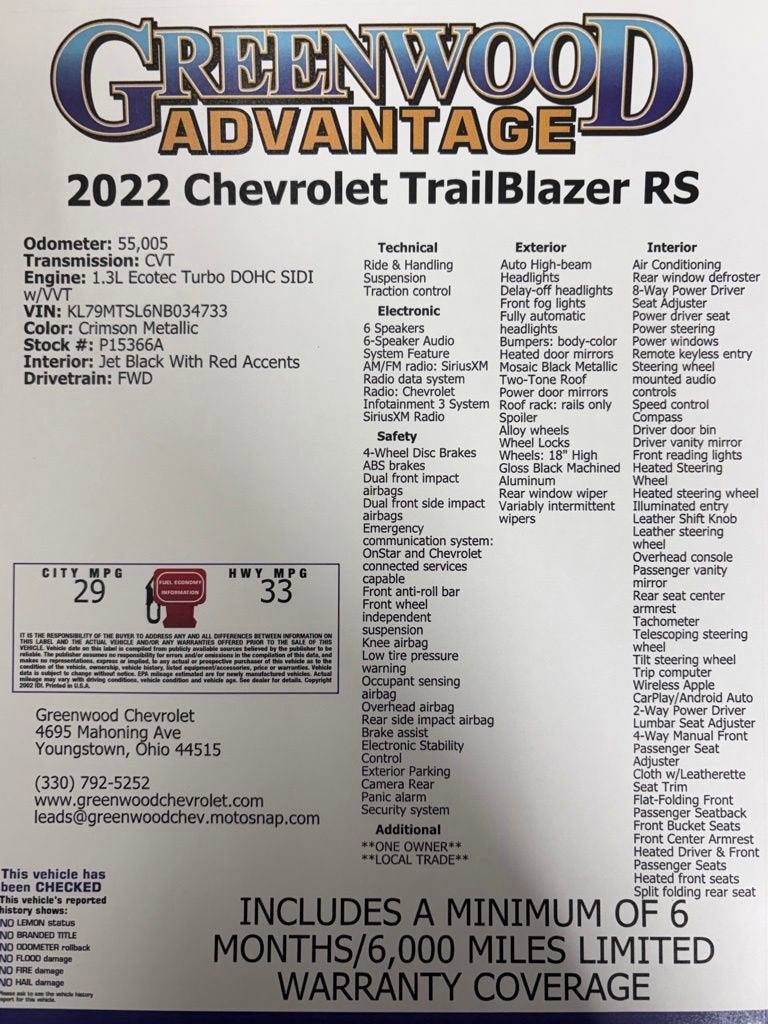 2022 Chevrolet Trailblazer RS