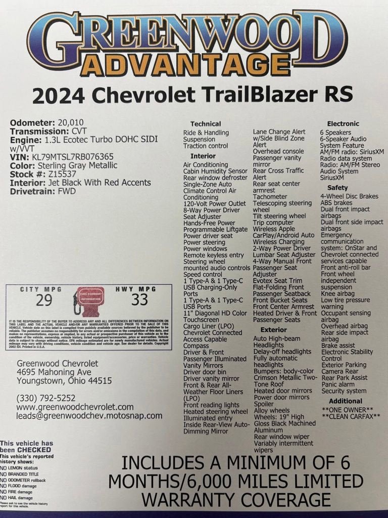 2024 Chevrolet Trailblazer RS