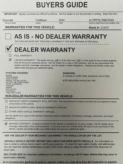2024 Chevrolet Trailblazer RS