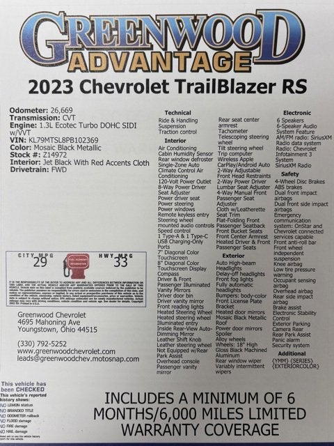 2023 Chevrolet Trailblazer RS
