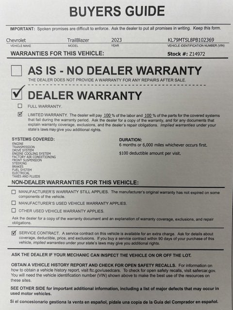 2023 Chevrolet Trailblazer RS