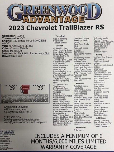 2023 Chevrolet Trailblazer RS