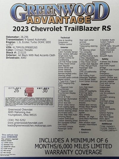 2023 Chevrolet Trailblazer RS