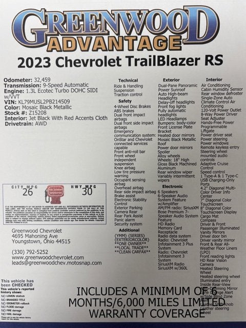 2023 Chevrolet Trailblazer RS