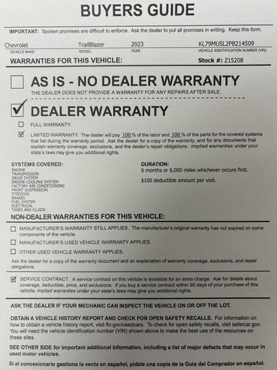 2023 Chevrolet Trailblazer RS