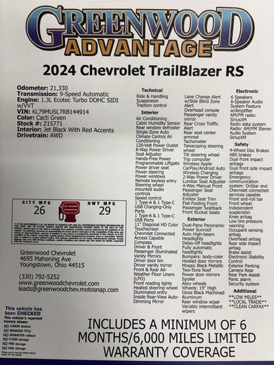 2024 Chevrolet Trailblazer RS
