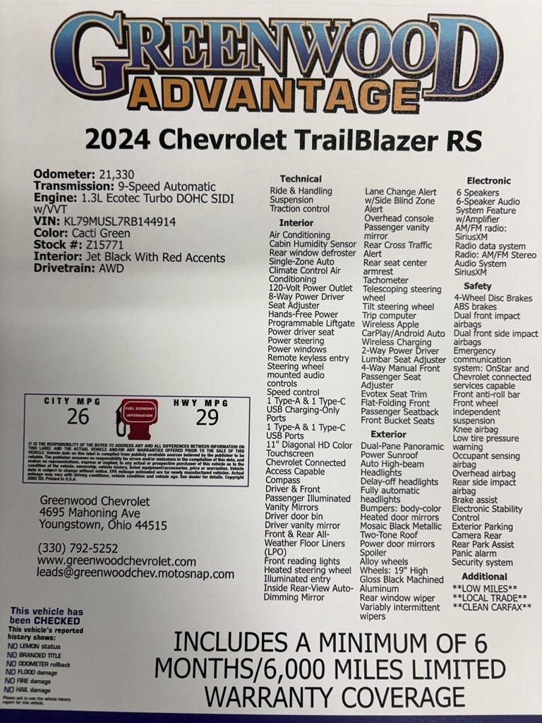 2024 Chevrolet Trailblazer RS