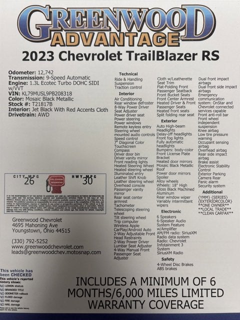 2023 Chevrolet Trailblazer RS