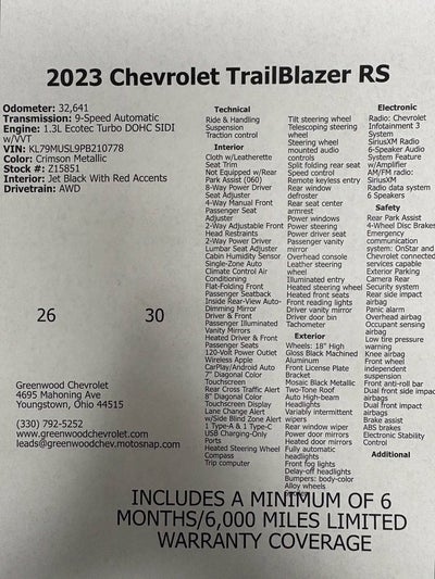 2023 Chevrolet Trailblazer RS