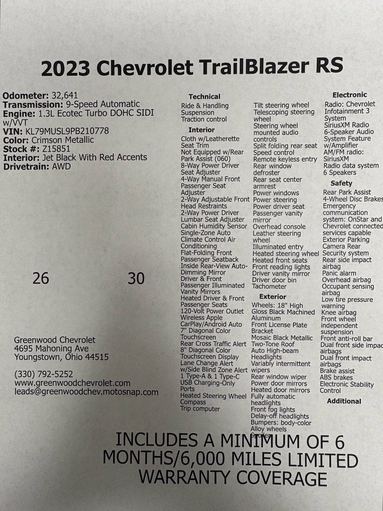 2023 Chevrolet Trailblazer RS