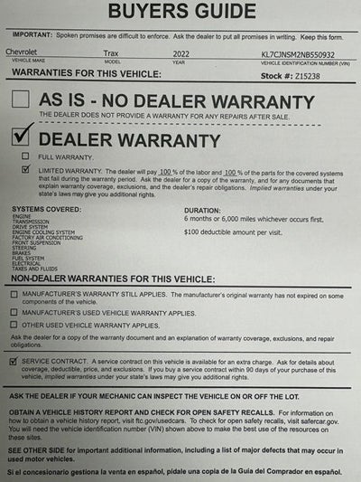 2022 Chevrolet Trax LS