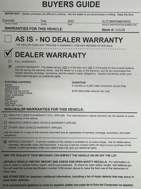 2022 Chevrolet Trax LS