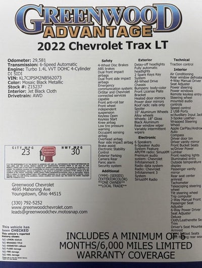 2022 Chevrolet Trax LT