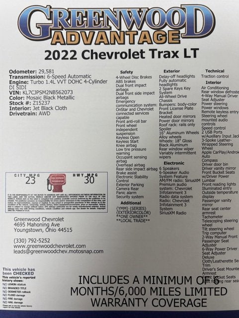 2022 Chevrolet Trax LT