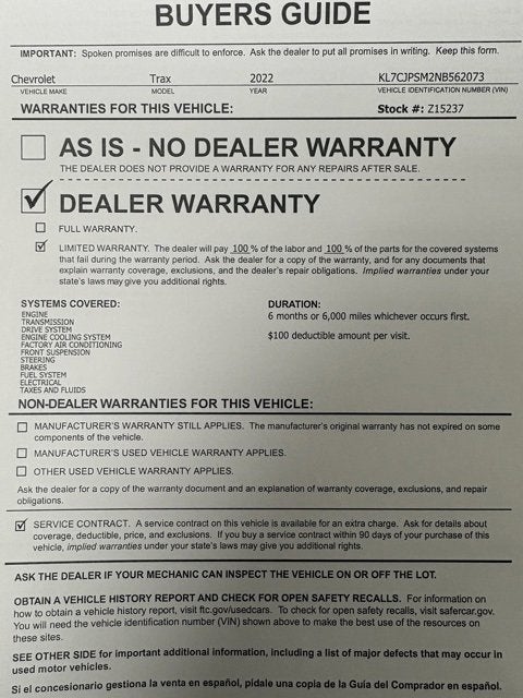 2022 Chevrolet Trax LT