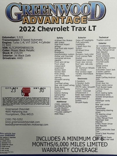 2022 Chevrolet Trax LT