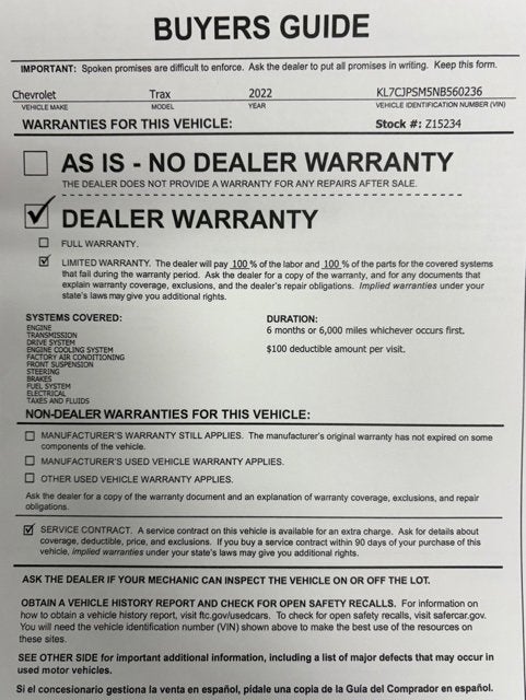 2022 Chevrolet Trax LT