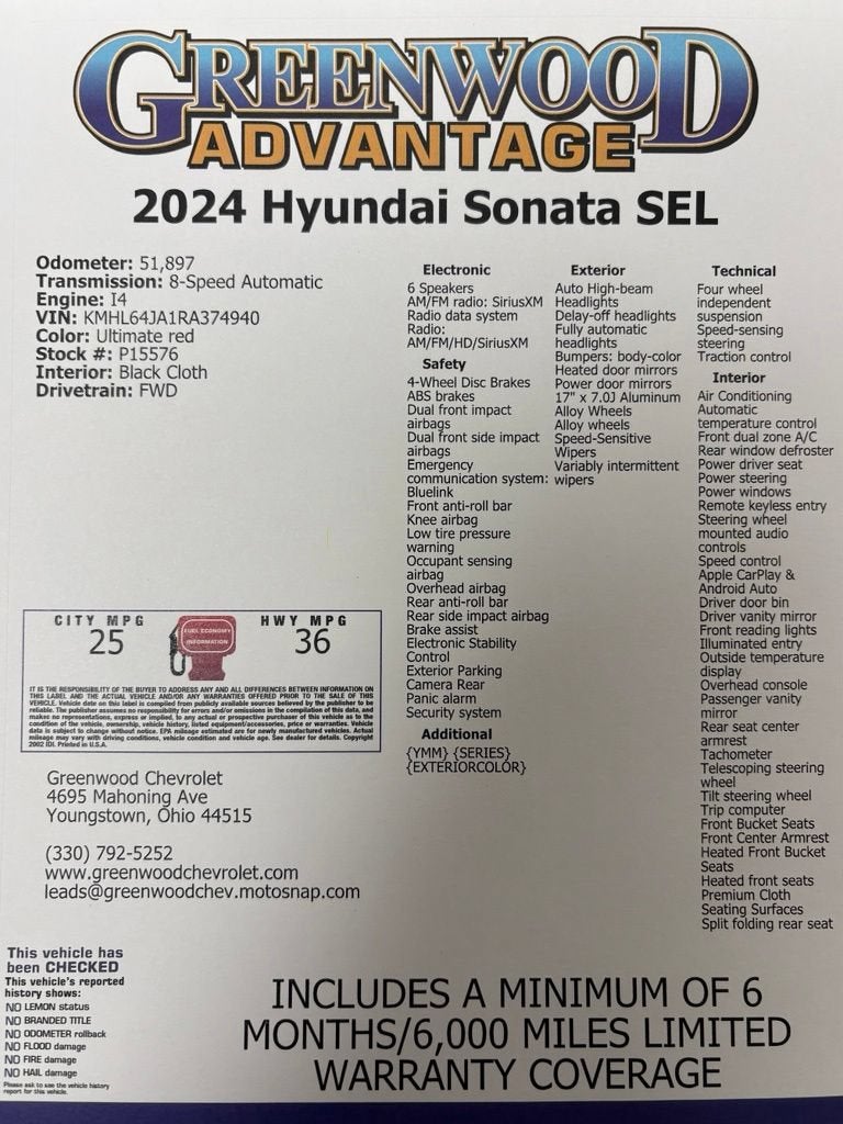 2024 Hyundai Sonata SEL