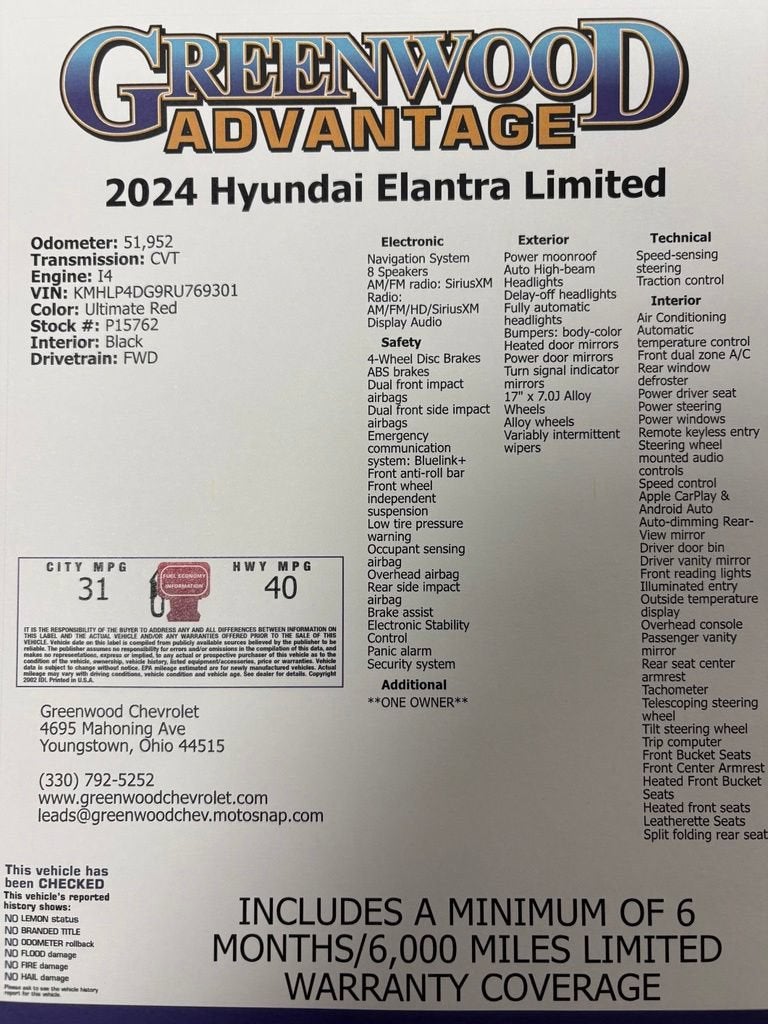 2024 Hyundai Elantra Limited