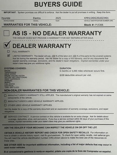 2025 Hyundai Elantra SEL Convenience