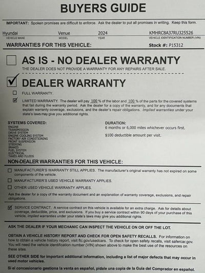 2024 Hyundai Venue Limited