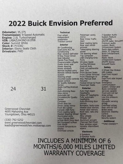 2022 Buick Envision Preferred