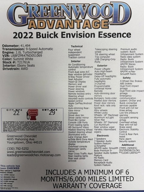 2022 Buick Envision Essence