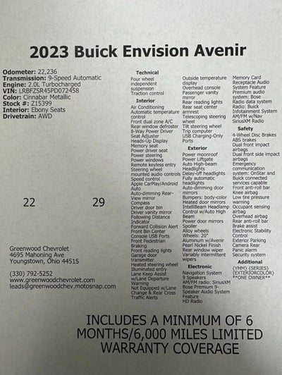 2023 Buick Envision Avenir