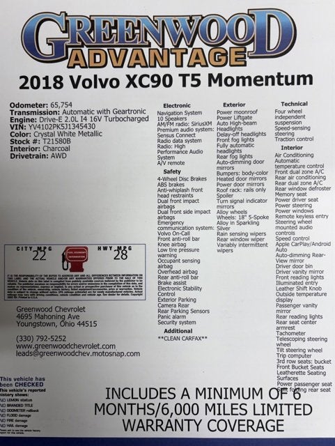 2018 Volvo XC90 Momentum
