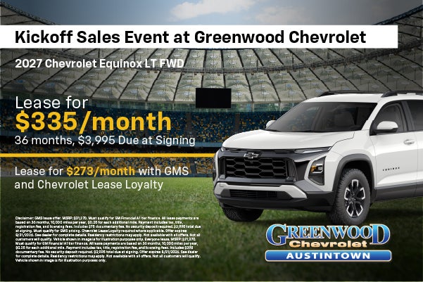 Equinox on football field with offer