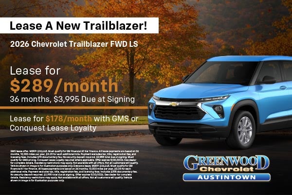 Trailblazer on fall background