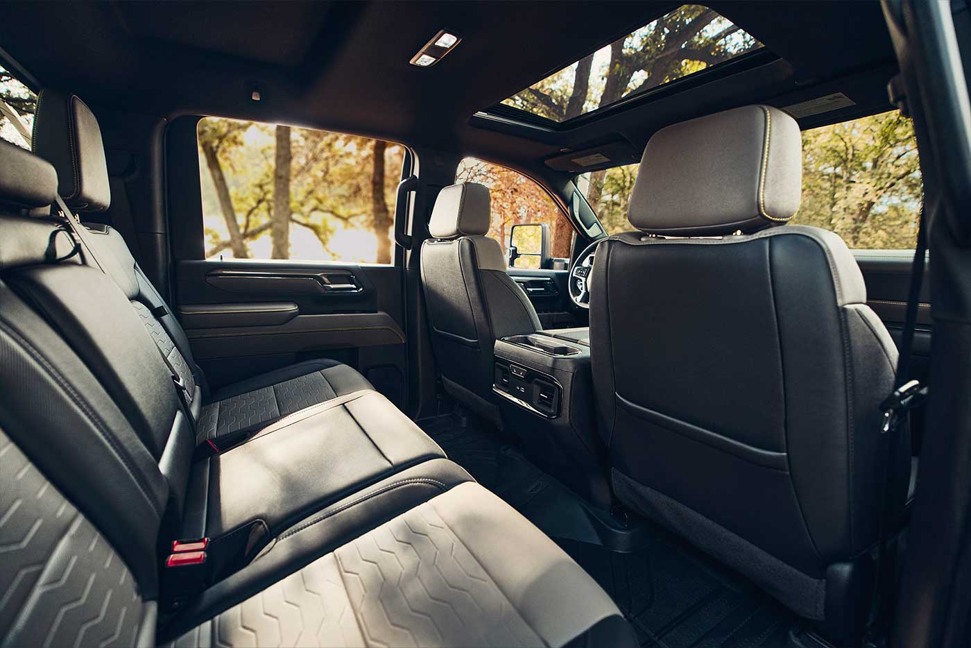 Silverado interior with sunroof